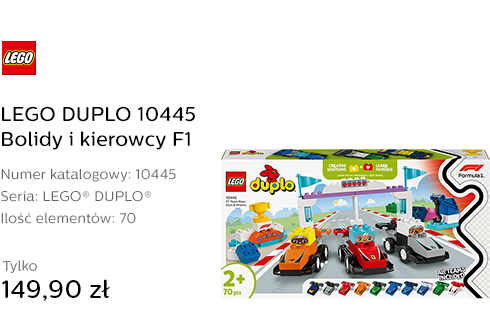 LEGO DUPLO 10445 Bolidy i kierowcy F1