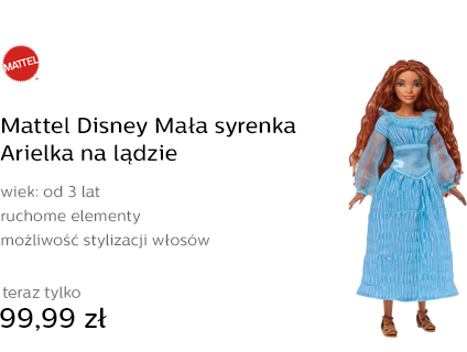 Mattel Disney Mała syrenka Arielka na lądzie