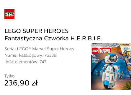 LEGO SUPER HEROES 76339 Fantastyczna Czwórka H.E.R.B.I.E.