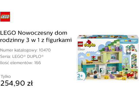 LEGO DUPLO 10470 Nowoczesny dom rodzinny 3 w 1 z figurkami