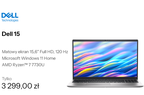 Dell 15 Ryzen 7-7730U/16GB/1TB/Win11 120Hz Srebrny