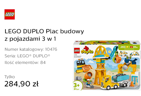 LEGO DUPLO 10476 Plac budowy z pojazdami 3 w 1