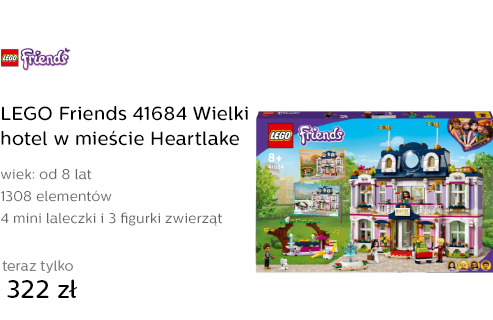 LEGO Friends 41684 Wielki hotel w mieście Heartlak