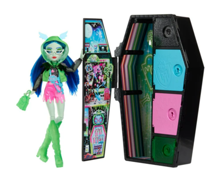 Mattel Monster High Straszysekrety Ghoulia Yelps Seria 3 Neonowa