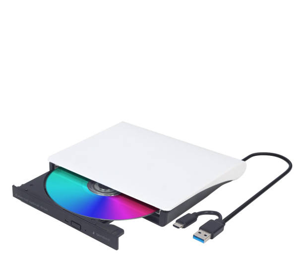 Gembird Napęd DVD na USB-C, biały - 1115568 - zdjęcie 2