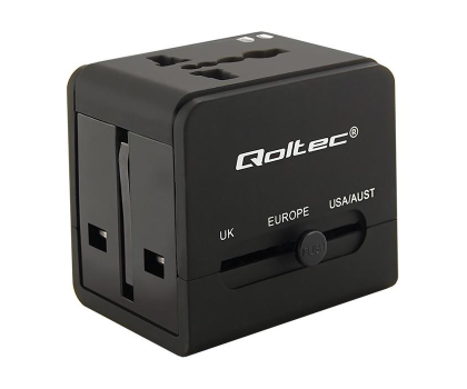 Adapter podrózny Qoltec Uniwersalny adapter podróżny 10,5 W 5V 2.1A