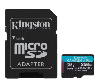 Karta pamięci microSD Kingston 256GB Canvas Go! Plus 170MB/90MB (odczyt/zapis)