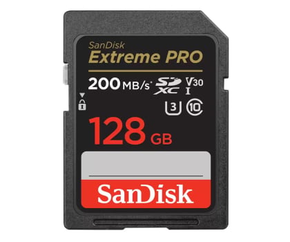 Karta pamięci SD Sandisk 128GB SDXC Extreme PRO 200MB/s A2 C10 V30 UHS-I U3