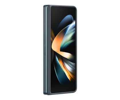 Etui / obudowa na smartfona Samsung Leather Cover do Galaxy Fold 4 szary