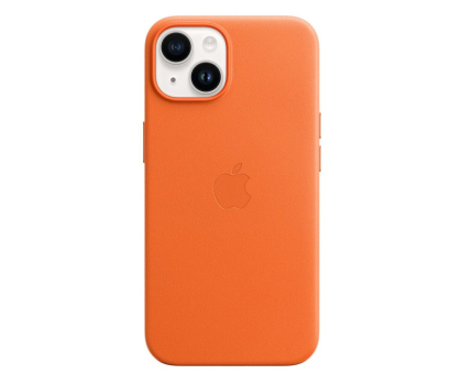 Etui / obudowa na smartfona Apple Skórzane etui z MagSafe iPhone 14 Plus pomarańcz