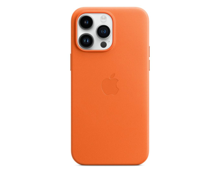 Etui / obudowa na smartfona Apple Skórzane etui z MagSafe iPhone 14 Pro Max pomarańcz