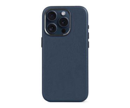Etui / obudowa na smartfona Decoded Leather Back Cover do iPhone 15 Pro true navy