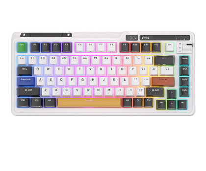 Klawiatura bezprzewodowa Royal Kludge KZZI K75 pro RGB (Moment switch) - Czarno-biała