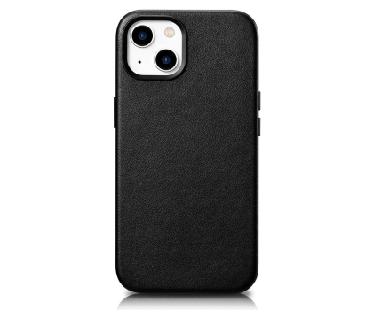 Etui / obudowa na smartfona iCarer Leather case do iPhone 14 Plus (Magsafe) czarny