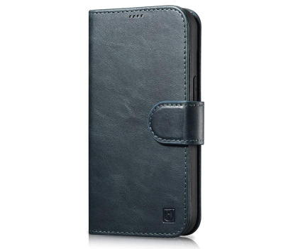 Etui / obudowa na smartfona iCarer Wallet Case Oil Wax do iPhone 14 Plus (Anti-RFID) niebieski
