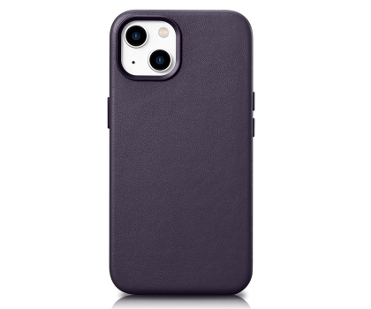 Etui / obudowa na smartfona iCarer Leather Case do iPhone 14 Plus  (MagSafe) fioletowy