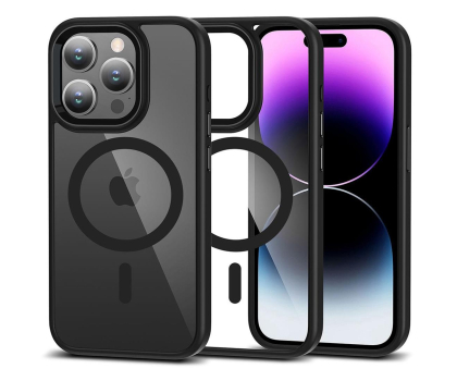 Etui / obudowa na smartfona Tech-Protect MagMat Magsafe do iPhone 15 Pro Max black/clear