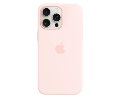 Etui / obudowa na smartfona Apple Silikonowe etui z MagSafe iPhone 15 Pro Max jasnoróżowe