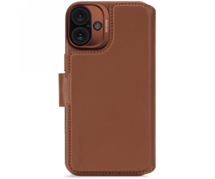 Etui / obudowa na smartfona Decoded Leather Detachable Wallet iPhone 16 MagSafe tan
