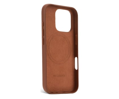 Etui / obudowa na smartfona Decoded Leather Backcover iPhone 16 Pro MagSafe tan