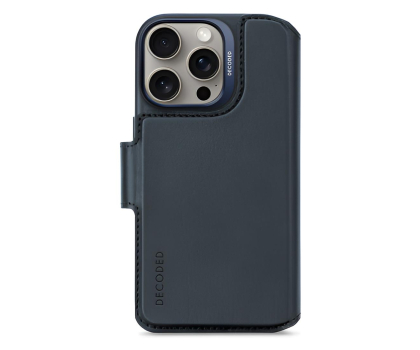 Etui / obudowa na smartfona Decoded Leather Detachable Wallet iPhone 16 Pro MagSafe navy