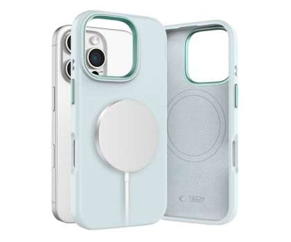 Etui / obudowa na smartfona Tech-Protect Silicone Pure Magsafe do iPhone 16 Pro Max sky blue
