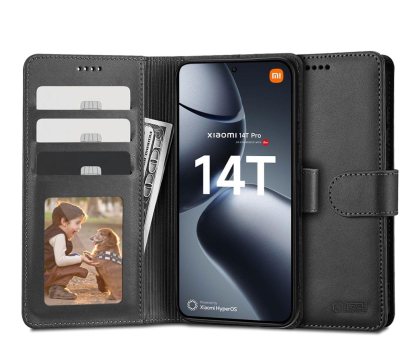 Etui / obudowa na smartfona Tech-Protect Wallet do Xiaomi 14T Pro black