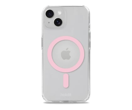 Etui / obudowa na smartfona Holdit MagSafe Case iPhone 15/14/13 Pink/Transparent
