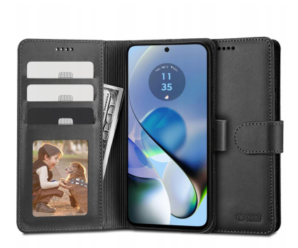 Etui / obudowa na smartfona Tech-Protect Wallet do Motorola moto g54 5G power edition czarny