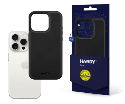 Etui / obudowa na smartfona 3mk HARDY Silky Leather MagCase do iPhone 15 Pro czarny
