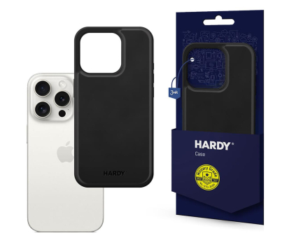 Etui / obudowa na smartfona 3mk HARDY Silky Leather MagCase do iPhone 15 Pro Max czarny