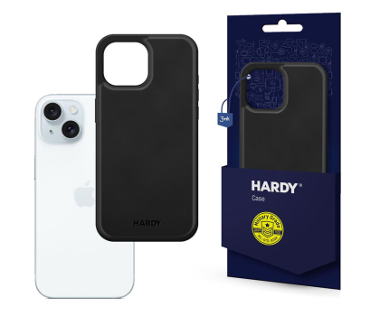 Etui / obudowa na smartfona 3mk HARDY Silky Leather MagCase do iPhone 15 czarny