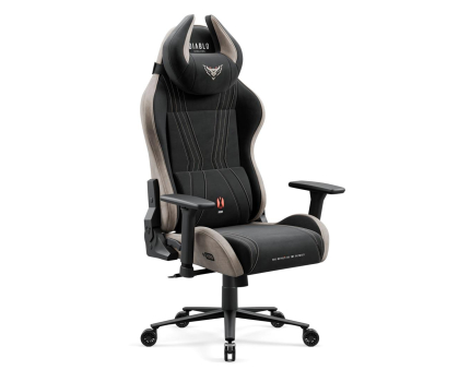 Fotel gamingowy Diablo Chairs X-Horn 2.0 Normal Size Camel Black Tkanina
