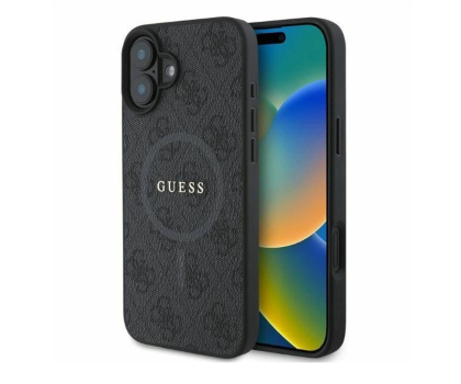 Etui / obudowa na smartfona Guess 4G Ring Classic Logo do iPhone 16 czarny