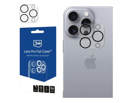 Folia / szkło na smartfon 3mk Lens Pro Full Cover do iPhone 16 Pro/16 Pro Max