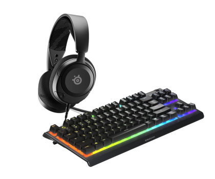 Słuchawki przewodowe SteelSeries Arctis Nova 1 + Apex 3 TKL