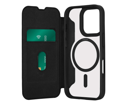 Etui / obudowa na smartfona Puro Book Mag MagSafe z klapką i schowkiem na karty do iPhone 16