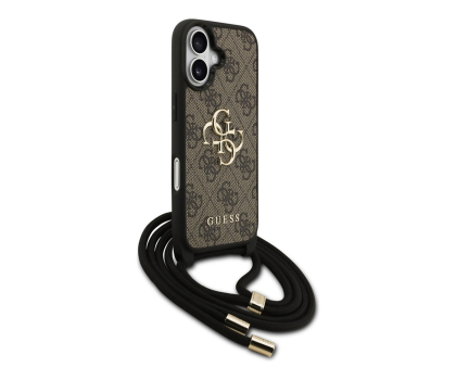 Etui / obudowa na smartfona Guess Cord Stap Crossbody do iPhone 17 brązowy
