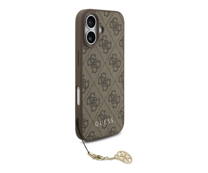 Etui / obudowa na smartfona Guess 4G Charms Collection MagSafe do iPhone 17 brązowy