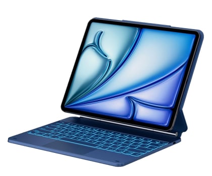Etui na tablet TYPECASE Etui Edge z klawiaturą do iPad Air 13" M2/M3/M4 błękitny