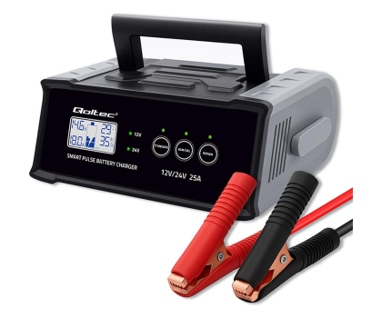 Ładowarki do akumulatorów Qoltec Inteligentna ładowarka STD AGM GEL 12V/24V 25A
