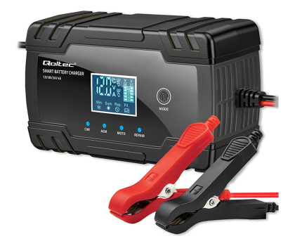 Ładowarki do akumulatorów Qoltec Inteligentna ładowarka STD AGM GEL 12V 8A, 24V 4A,