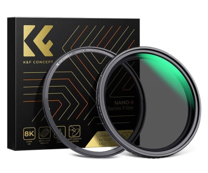 Filtr fotograficzny K&F Concept Nano-X MRC Fader ND2-32 - 72 mm
