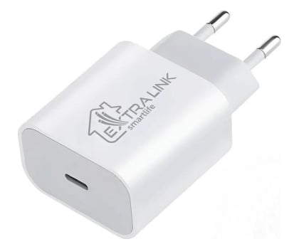 Ładowarka do smartfonów ExtraLink SMART LIFE CHARGER 20W, USB-C, WHITE, CHARESL03