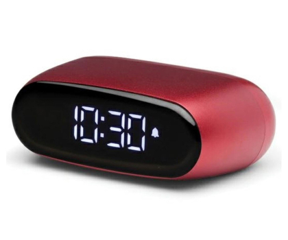 Budzik i radiobudziki LEXON Minut Dark Red LR154DR