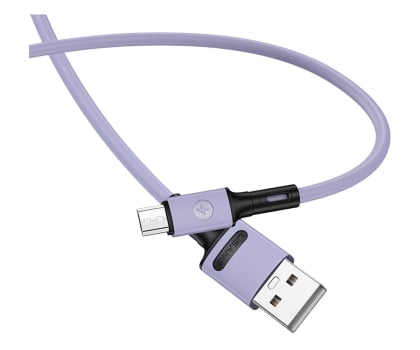 Kabel USB USAMS Kabel U52 microUSB 2A Fast Charge 1m purpurowy SJ435USB04