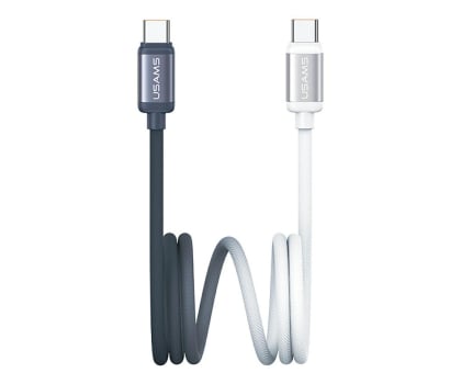 Kabel USB USAMS Kabel U 60W USB-C/USB-C 1,2m czarno biały