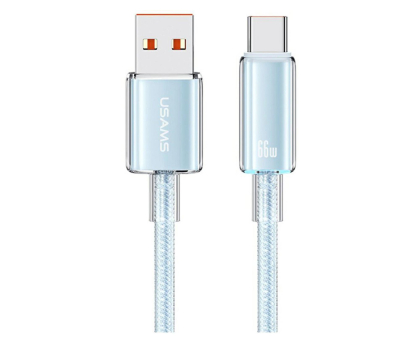 Kabel USB USAMS Kabel US-SJ658 6A USB-A do USB-C 1,2m niebieski