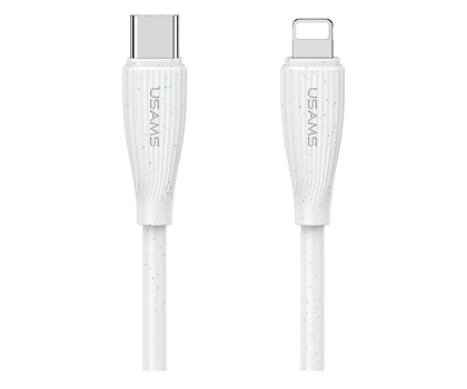 Kabel Lightning USAMS Kabel Green Series 30W USB-C do Lightning 1m biały
