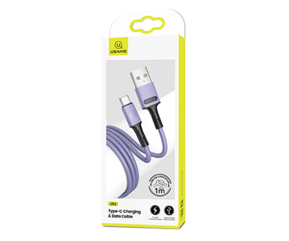 Kabel USB USAMS Kabel U52 USB-C 2A Fast Charge 1m purpurowy (US-SJ436)
